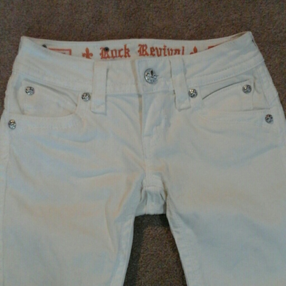 Brand New White Rock Revival Straight Leg Jeans